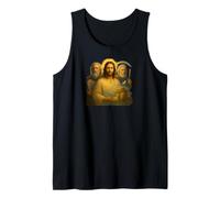 Jesus, Moses, and Noah Colorful Biblical Portrait Christian Tank Top