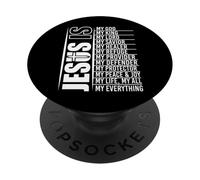 Jesus My Everything Christian Faith Savior Provider Healer PopSockets Adhesive PopGrip