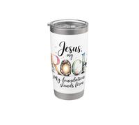 Jesus My Rock My Foundation Stands Firm Stainless Steel Insulated Tumbler