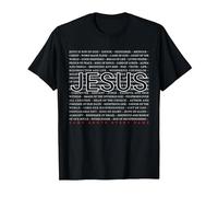 Jesus Name Above Every Names Christ Messiah Christian Faith T-Shirt, Men, Black, X-Large