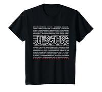 Jesus Name Above Every Names Christ Messiah Christian Faith T-Shirt, Youth, Black, X-Small