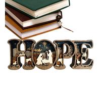 Jesus Nativity Light,3D Wooden Hope Letters Lamp,Christian Christmas Decor - for Holiday Birthday Party Offices Home Room Desk Bedroom Mantel Dormitory