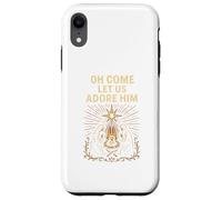Jesus Nativity Oh Come Let Us Adore Him Vintage Adult Case for iPhone XR