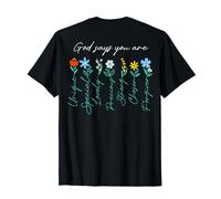 Jesus Never God Says You Bless The Way The Truth ART ON BACK T-Shirt