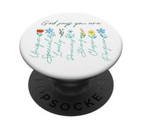 Jesus Never God Says You Blessed The Way The Truth The Life PopSockets Adhesive PopGrip