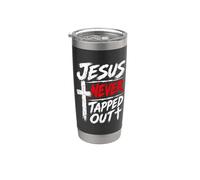 Jesus Never Tapped Out Christian Wrestling Apparel Stainless Steel Insulated Tumbler