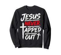 Jesus Never Tapped Out Christian Wrestling Apparel Sweatshirt