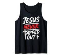 Jesus Never Tapped Out Christian Wrestling Apparel Tank Top