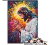 Jesus Oil Painting JigsawPuzzle 1000 Pieces for Teenagers, Suitable for Ages 14 And Up Improve Memory Gifts Ideas (50x75cm)