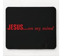 Jesus On My Mind Mouse Pad Computer Mouse Mat Desk Accessories 11.8" x 9.8" Color:Jesus On My Mind