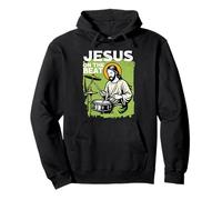 Jesus On The Beat Christian Drummer Praise Music Design Pullover Hoodie