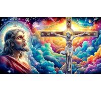 Jesus-on-the-cross 1000 Piece Jigsaw Puzzles for Adults Family Challenge Toys Jigsaw Puzzle Home Decoration for The Whole for Women, Gifts for MenJesus-on-the-cross38x52cm/1000pcs