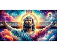 Jesus-on-the-cross 1000 Pieces Jigsaw Puzzles for Adults Educational Games Jigsaw Puzzle Home Decors for Adults GiftsJesus-on-the-cross75x50cm/1000pcs