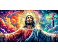 Jesus-on-the-cross 1000 Pieces Jigsaw Puzzles for Adults Educational Games Jigsaw Puzzle Home Decors for Men Women Elders SeniorsJesus-on-the-cross38x26cm/1000pcs