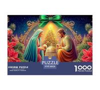 Jesus on White Horse 1,000 Piece Spiritual Scene Vibrant Bell Artplastic 3D Puzzle Gift for Adults Durable Thick Pieces Home Decor Wall Decor Stress Relief 38x26cm/1000pcs