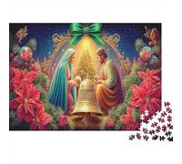 Jesus on White Horse 1000pcs Jigsaw Puzzles for Adults 14+, Non-Reflective Paper, Nativity Christmas, Fun Entertainment, Brain Teaser for Memory & Focus, Ideal Home Wall Art Decor 52x38cm/1000pcs