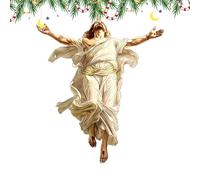 Jesus Ornament - 2D Acrylic Holiday Religious Decor | Christian Jesus Ornaments for Car Rearview Mirror, Wall, Window, Bedroom, and Living Room, Inspirational Faith-Based Decoration for Home and Trave