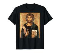 Jesus Orthodox Icon Christ Almighty Value Graphic T-Shirt, Men, Black, S