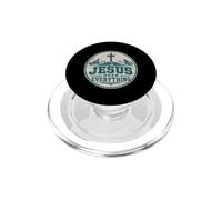 Jesus Over Everything Christian Faith Bold Statement PopSockets PopGrip for MagSafe