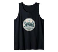 Jesus Over Everything Christian Faith Bold Statement Tank Top