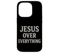 Jesus Over Everything Christian Inspirational Motivational Case for iPhone 14 Pro