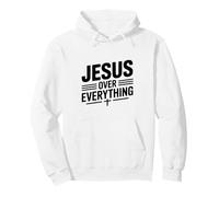 Jesus Over Everything Faith Inspirational Pullover Hoodie