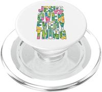 Jesus Over Everything Summer Christian Hawaiian Tropical Fun PopSockets PopGrip for MagSafe