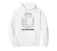 Jesus Paid It All, Funny Christian Worship Barcode Pullover Hoodie