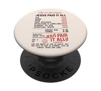 Jesus Paid It All Gospel Receipt Romans 6:23 PopSockets Adhesive PopGrip