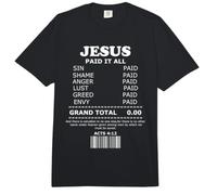 Jesus Paid It All Receipt Comfort Colors Adult Heavyweight T-Shirt