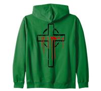 Jesus Passion Christ Crucifix Faith Golgotha God is Love Zip Hoodie