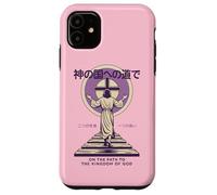 Jesus Path To God's Kingdom Japanese Christian Manga Pink Case for iPhone 11