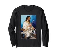 Jesus Plays Drums - Christian Drummer Long Sleeve T-Shirt