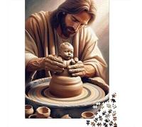 Jesus Potter1000 Pieces Thick Sturdy Cardboard Baby Jigsaw Puzzle Adults Kids Age 12+ Challenging Brain Training Relaxation Home Decor Gift 52x38cm/1000pcs