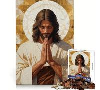 Jesus Praying 1000 Piece Jigsaw Puzzles for Adults Jigsaw Creative Fun Clean Cut Fun Challenge Evening Game (50x75cm)