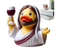 Jesus Praying duck figurine, Creative Maria duck figurine, 3D Jesus Duck Figurines Christian Duck resin ornaments Christian Theme Rubber duck ornaments for Church Home Decor