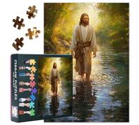 Jesus Puzzles for Adults 1000 Pieces, Christian Jigsaw Puzzles, Jesus Walks on Water Adult Puzzle for Adults, Educational Fun Games or Toys for Elders Friends 20X27 INCH