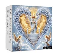 Jesus Puzzles for Adults 1000 Pieces, Larkipuzz Impossible Christian Religious Jigsaw Puzzles Diamond Crystal, Difficult Divine Heart Radiance Theme as Wall Decor