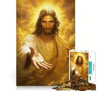 Jesus Reaching Out with Love Jigsaw Puzzle 1000 Piece Calm Game Serene Game Joyful Challenge (38x52cm)