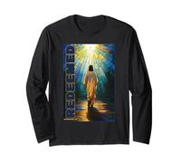 Jesus Redeemed Ephesians 1:7 Stained Glass Christian Long Sleeve T-Shirt