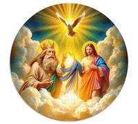 Jesus - Religion 1000 Piece Circular Puzzle God Learning Puzzle for All Ages Creative Brainteaser Gift Home Decor Relaxing Activity 1000pcs (67.5x67.5cm)