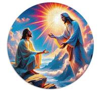 Jesus - Religion 1000 Piece Circular Puzzle God Learning Through Play Educational Puzzle for Kids & Adults Idea Home Decor 1000pcs (67.5x67.5cm)