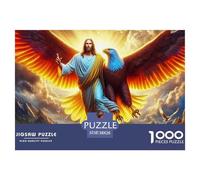 Jesus - Religion 1000 Piece Fun Present: Winged Jesus Descending to Landscape for Adults & Kids Activity for Home Gift 38x26cm/1000pcs