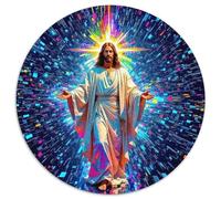 Jesus - Religion 1000 Piece Jesus - Religion Round Jigsaw Puzzles What Happens Next Beautiful Decoration for Adults And Kids 1000pcs (67.5x67.5cm)