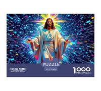 Jesus - Religion, 1000-piece Jigsaw Puzzle, Creative Construction Activity Resulting in Displayable Visual Statement, Tasteful Decor Choice Elevating Domestic Atmosphere Personality, Suitable for Ages