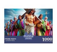 Jesus - Religion 1000 Piece Jigsaw Puzzle for Adults And Kids - Christian Faith Unique, Challenging, DIY Wall Decor, 'What Happens Next' 38x26cm/1000pcs