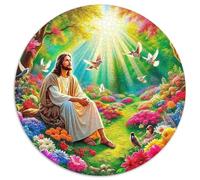 Jesus - Religion 1000 Piece Jigsaw Puzzle for Adults Religious Art Brainteasing Jigsaws Challenge Games Great Gift 1000pcs (67.5x67.5cm)