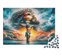 Jesus - Religion 1000 Piece Jigsaw Puzzle of Premium Cardboard Personalised Jigsaws As A Stress Relief Puzzle for Fun Activity for Home 52x38cm/1000pcs
