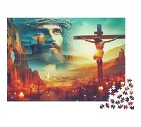Jesus - Religion 1000 Piece Jigsaw Puzzle on Sustainably Sourced Board Jigsaw Puzzles for Cognitive Exercise As Rainy Day Activities for Adults 70x50cm/1000pcs