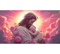 Jesus-Religion 1000 Piece Jigsaw Puzzles for Adults Educational Games Jigsaw Puzzle Home Decoration for Adults and Kids Age 12 Years Up 38x26cm/1000pcs